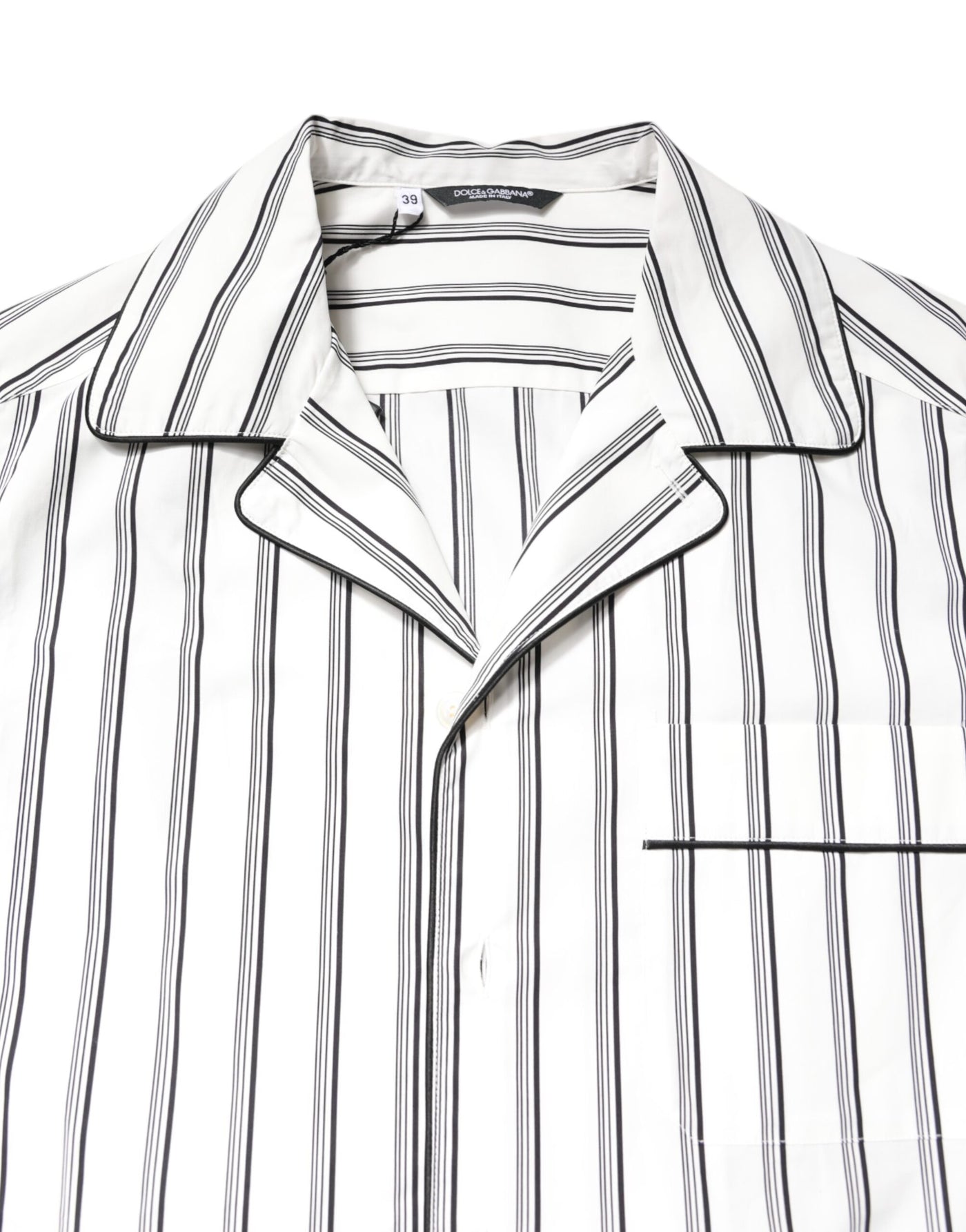 White Stripes Lounge Pajama Sleepwear Shirt