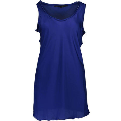 Blue Polyester Women T-Shirt
