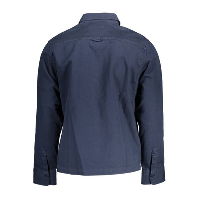 Blue Cotton Men Shirt