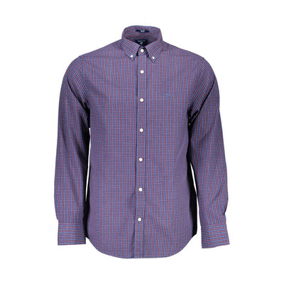 Blue Cotton Men Shirt