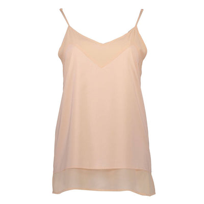 Pink Polyester Women Tank Top