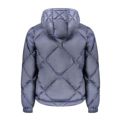 Blue Polyester Men Jacket
