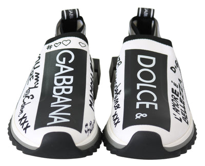 White Black Slip On Sorrento Sneakers