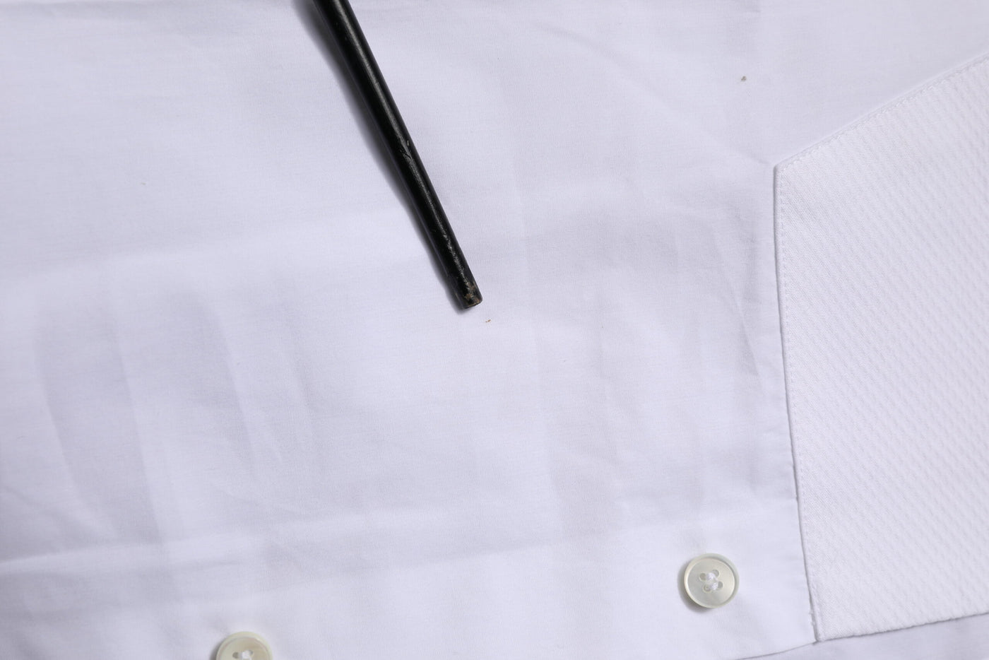 White Bib Cotton Poplin GOLD Formal Shirt