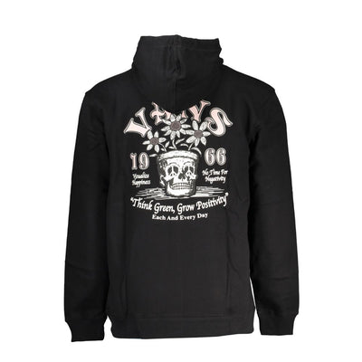 Black Cotton Men Sweater