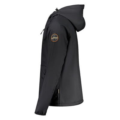 Black Recycled Polyester Men Jacket