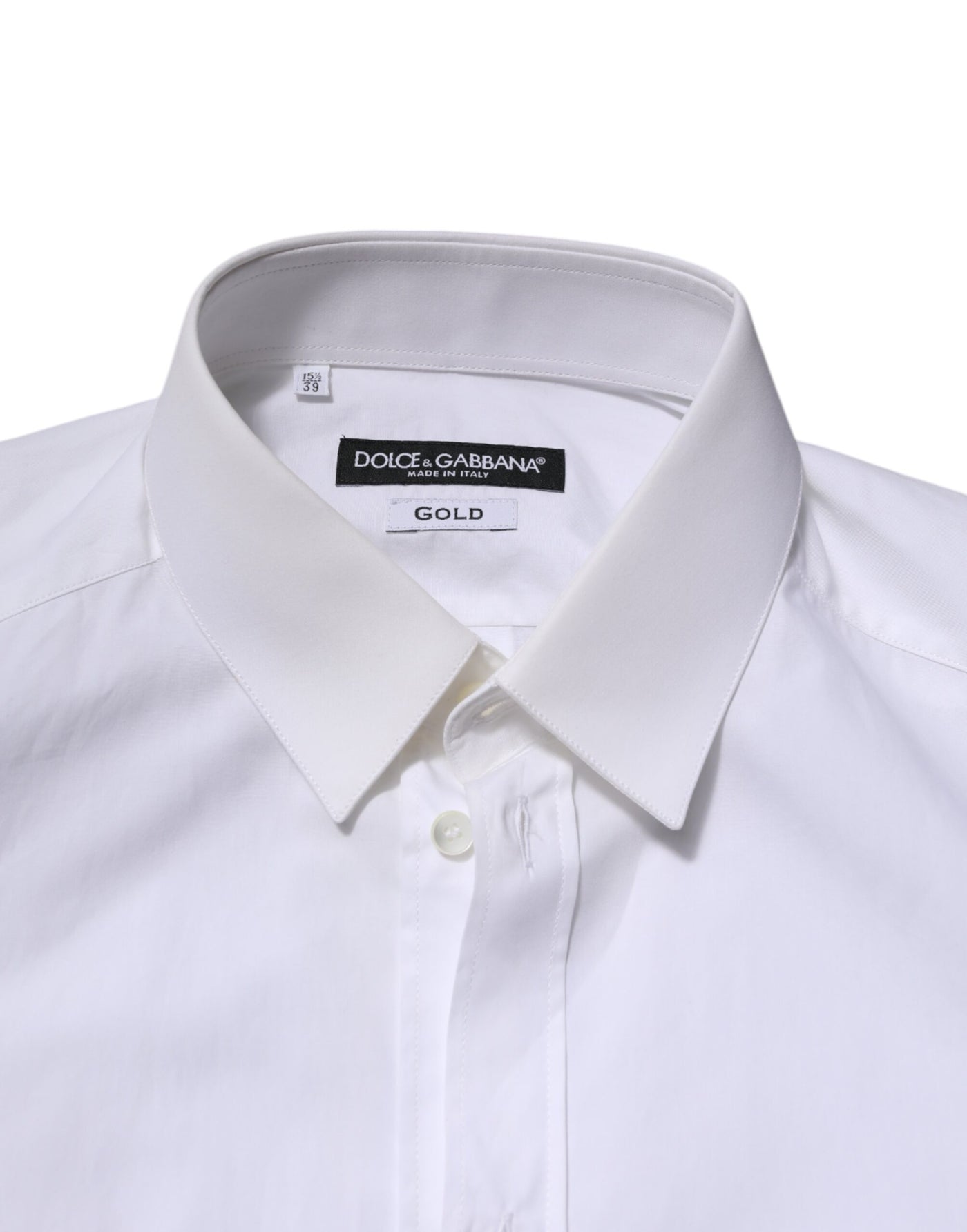 White Cotton GOLD Long Sleeves Formal Shirt