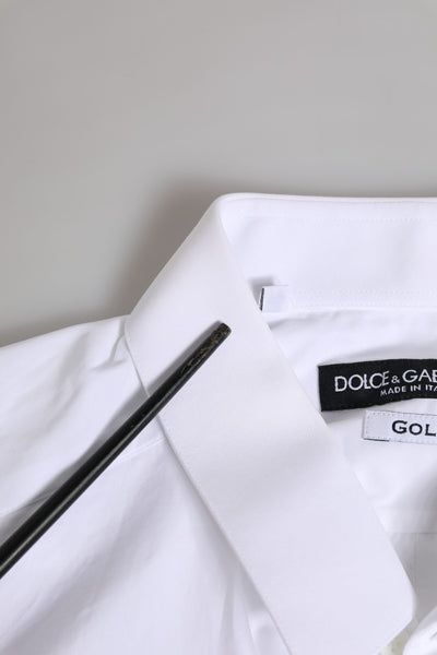 White GOLD Cotton Long Sleeves Men Formal Shirt