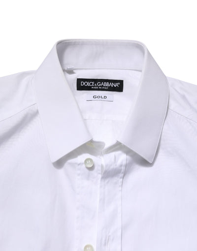 White GOLD Cotton Long Sleeve Men Formal Shirt