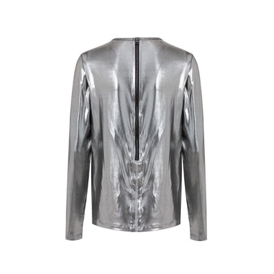Gray Viscose Long Sleeve