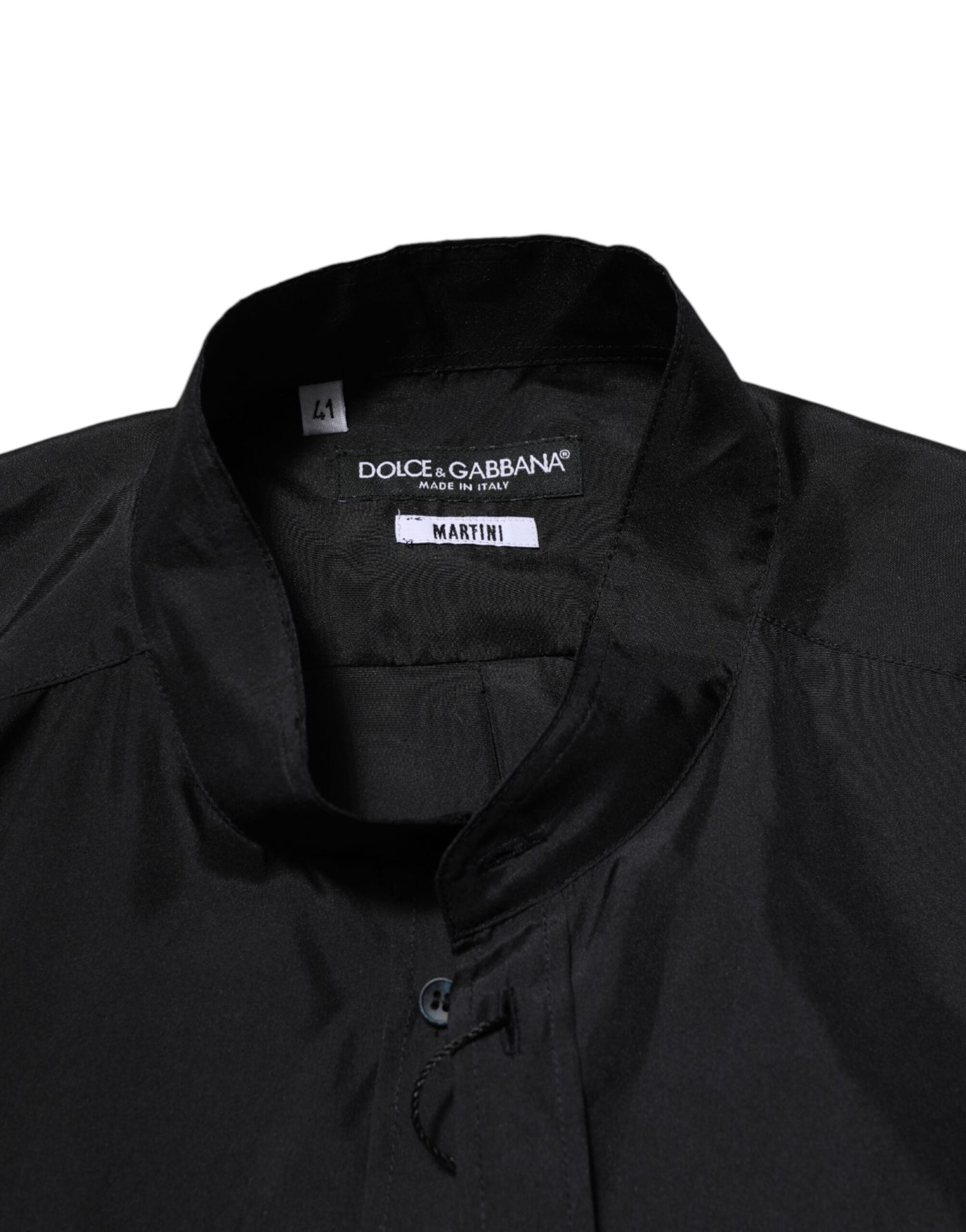 Dark Blue Silk MARTINI Men Formal Dress Shirt