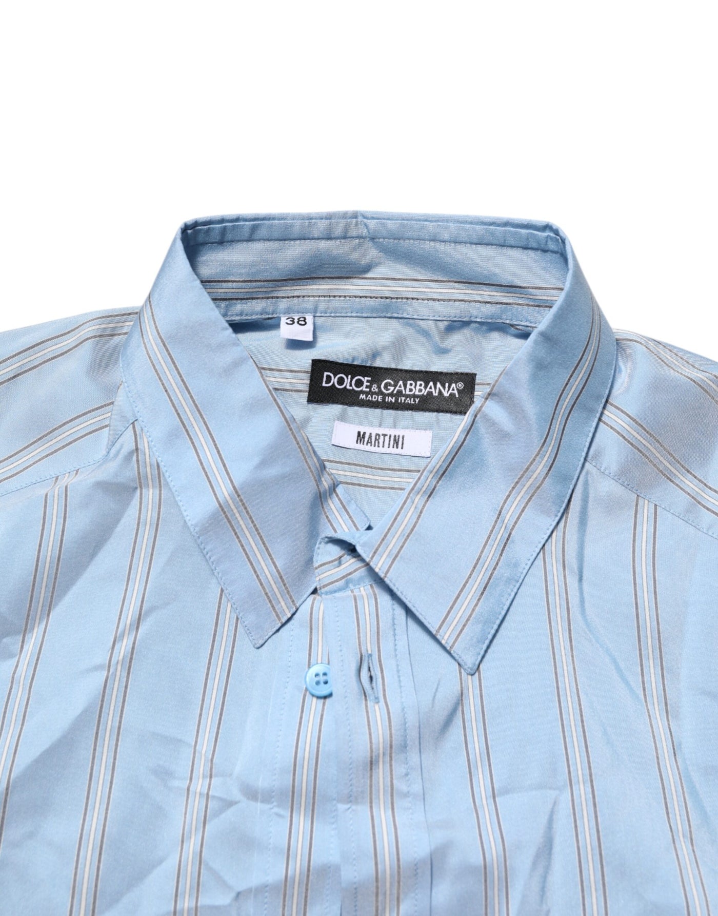 Blue Striped MARTINI Long Sleeves Dress Shirt