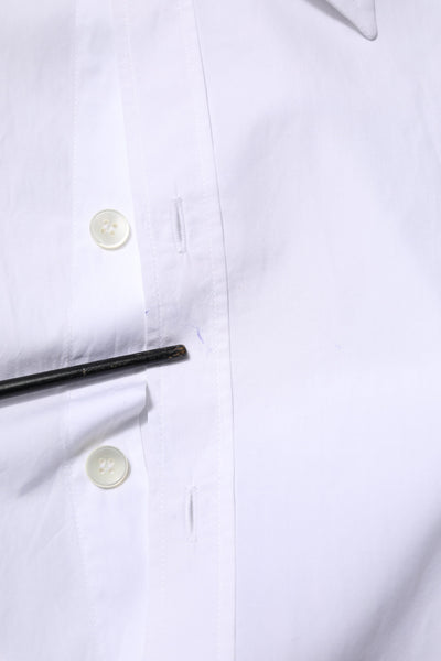 White Cotton Long Sleeves Dress Shirt