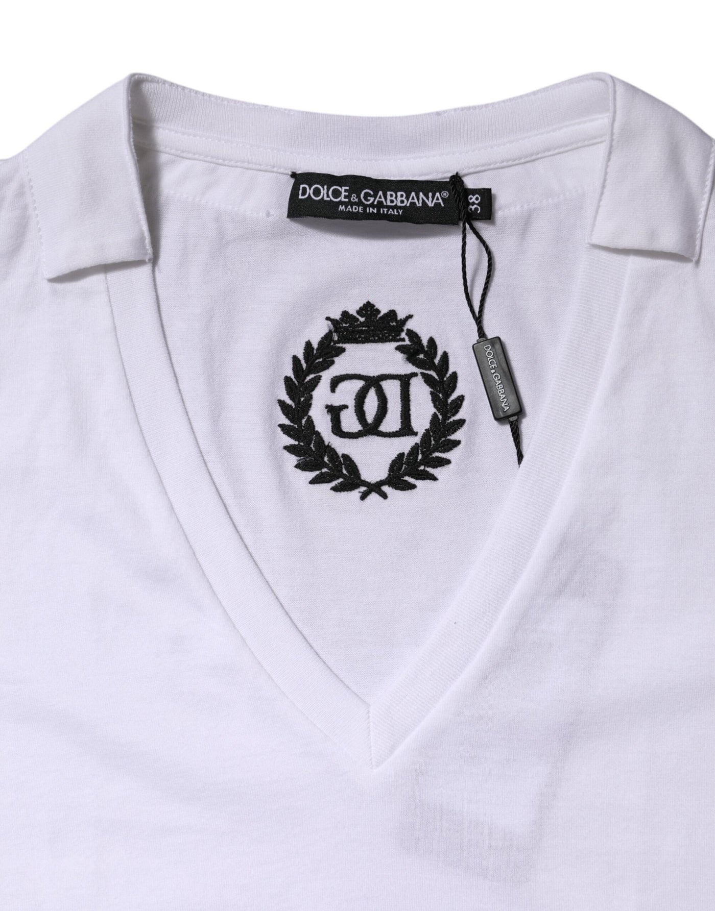 White Cotton Short Sleeve V-Neck Top T-shirt