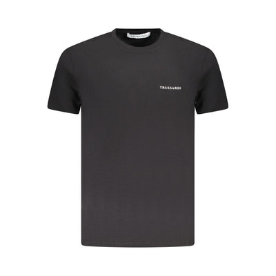 Black Cotton Men T-Shirt