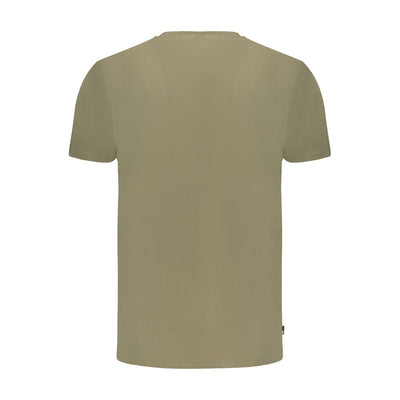 Green Cotton Men T-Shirt