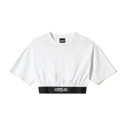 White Cotton Women T-Shirt