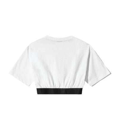 White Cotton Women T-Shirt