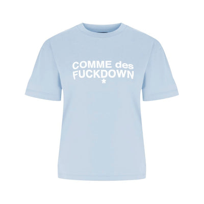 Blue Cotton Women T-Shirt