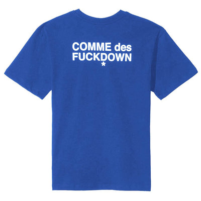 Blue Cotton Women T-Shirt
