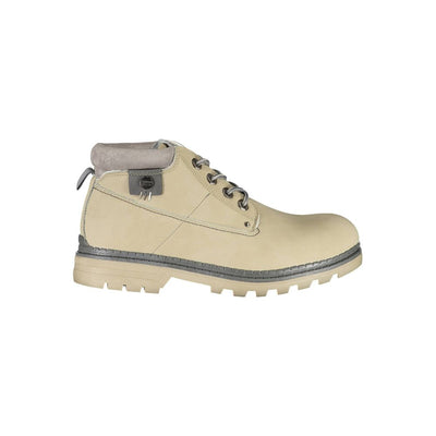 Beige Polyester Women Boot