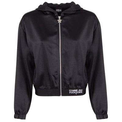 Black Polyester Women Jacket
