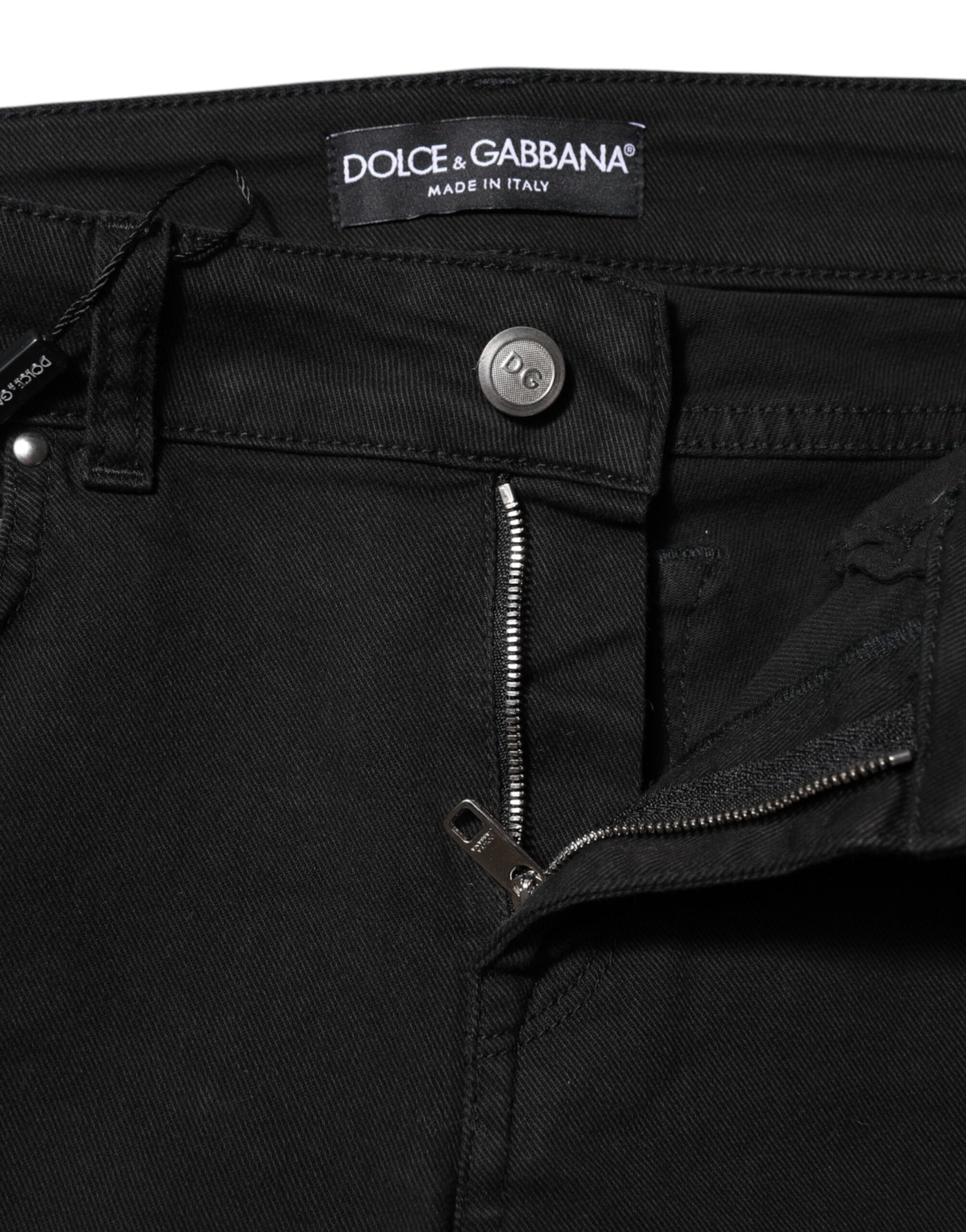 Black Cotton Skinny Mid Waist Denim Jeans
