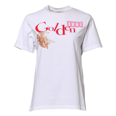 White Printed Round Neck T-shirt