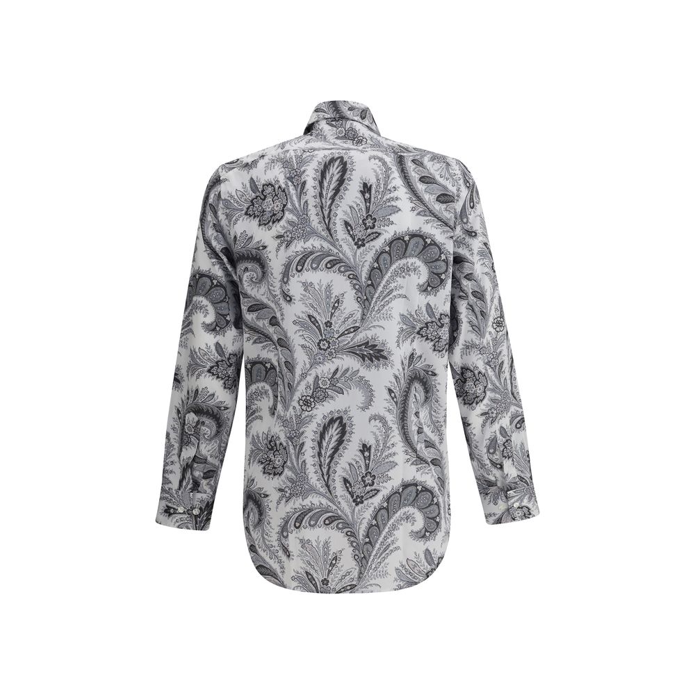 Gray Cotton Pattern Shirt