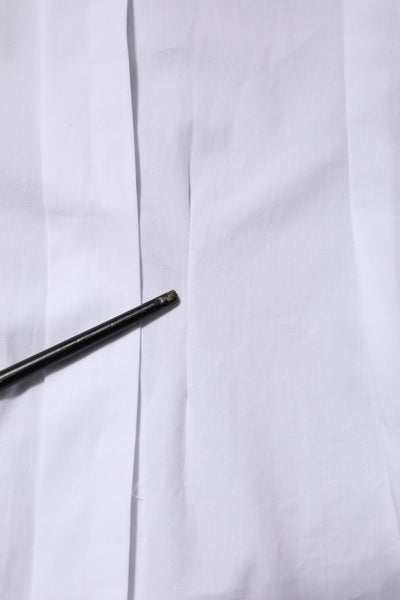 White Cotton Long Sleeves Collared Shirt Top