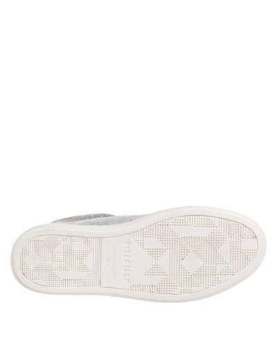 Gray Suede Low Top Lace Up Sneakers Shoes