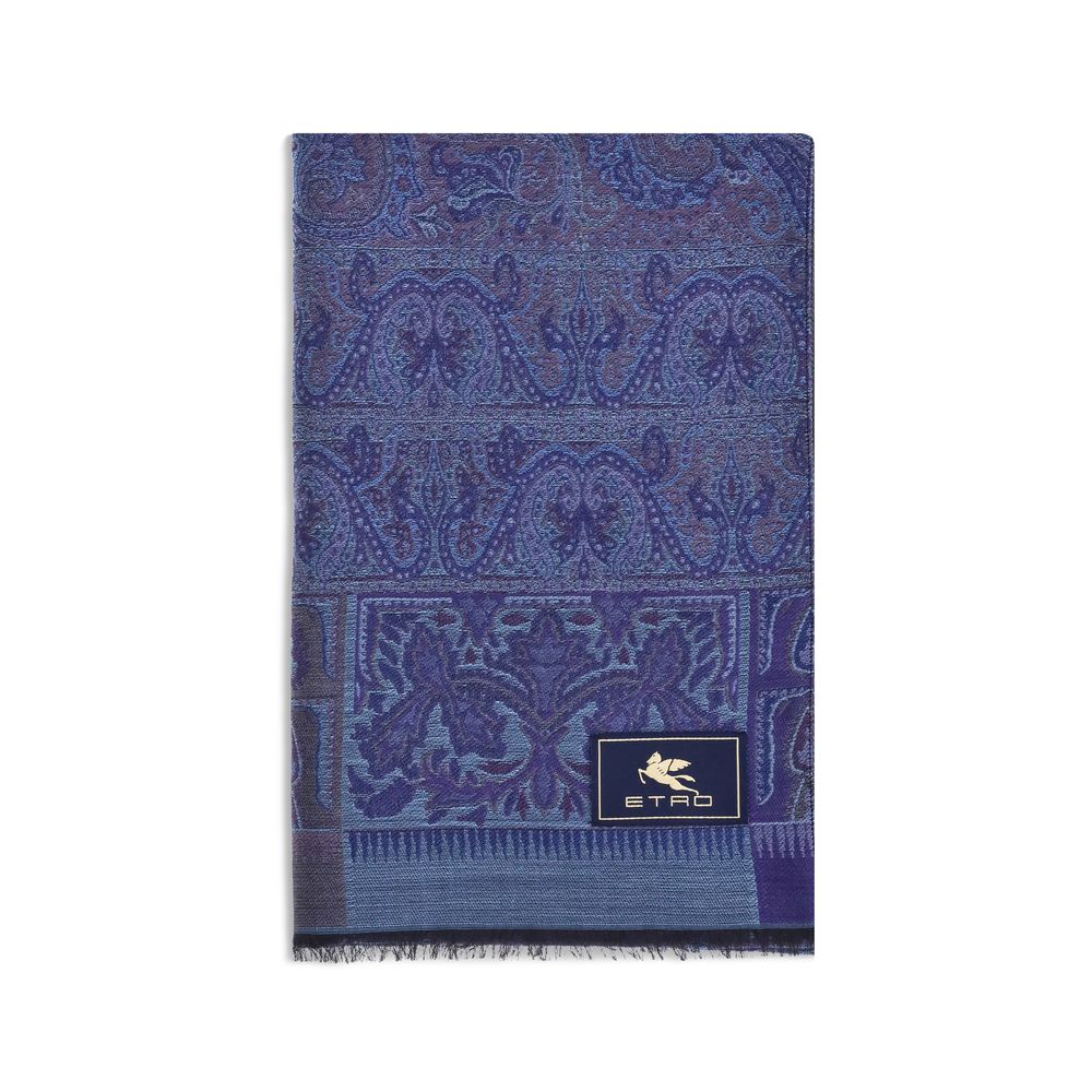 Blue Wool Scarf