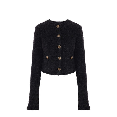 Crop Bouclé Cardigan