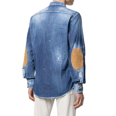 Distressed Effect Denim Shirt