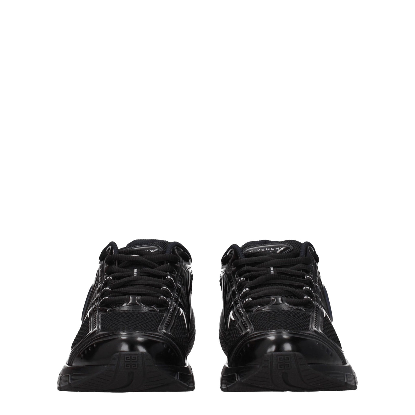 Black Fabric Athletic Sneakers