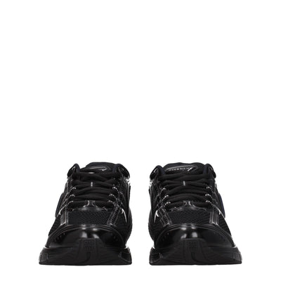 Black Fabric Athletic Sneakers