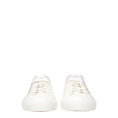 Beige Fabric Low Tops