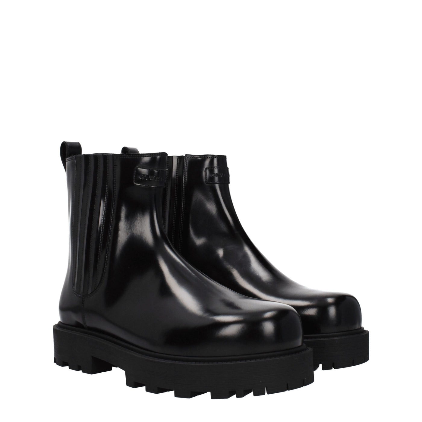 Black Leather Ankle Boots