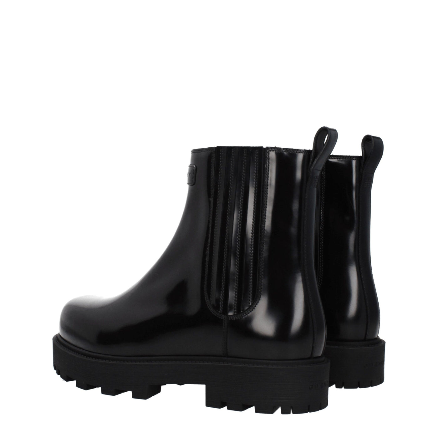 Black Leather Ankle Boots