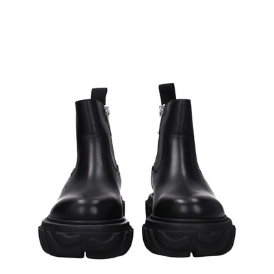 Black Leather Ankle Boots