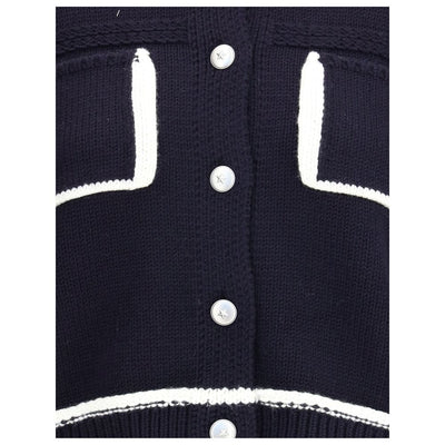 Cardigan with contrasting profiles