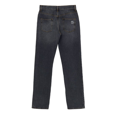 Gray Cotton Jeans Denim