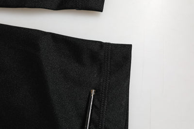 Black Nylon Leggings Stretch Pants