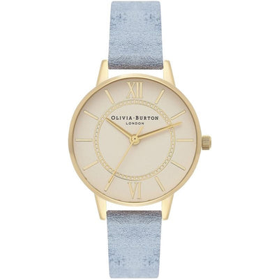 Blue Artificial Leather Watch