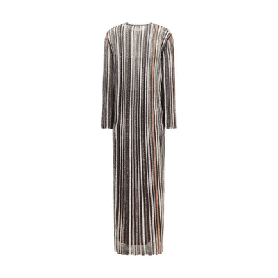 Striped long Dress with sequins