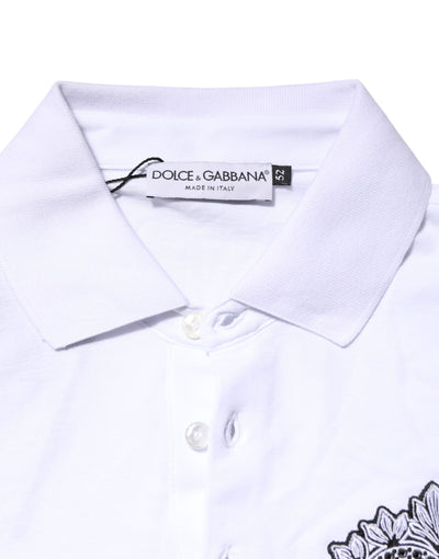 White Cotton DG Heart Logo Embroider T-shirt