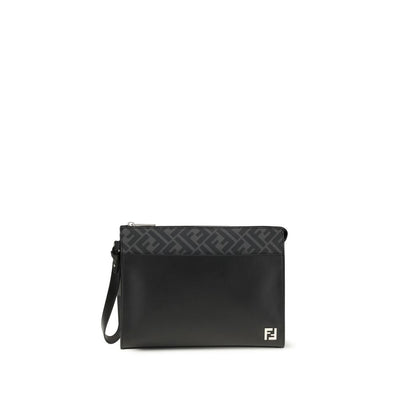 Leather FF canvas Pouch