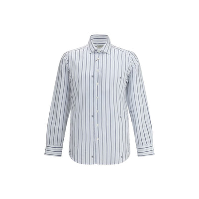 White Cotton Pattern Shirt