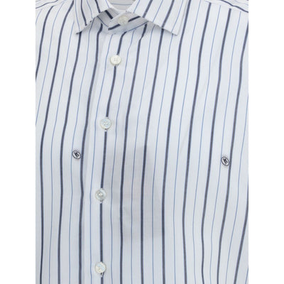 White Cotton Pattern Shirt