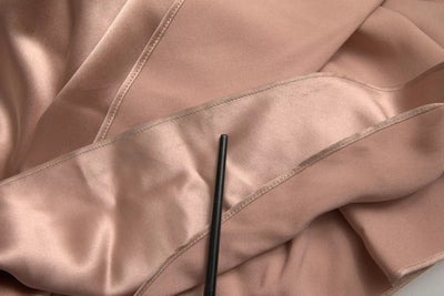 Pink Silk Stretch Sheath Mermaid Gown Dress